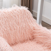 Fluffy Office Chair Faux Fur Modern Swivel Desk Chair for Women And Girls-Pink V226-SW1005PK
