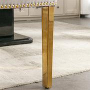 AADEN 8x Velvet Dining Chairs with Golden Metal Legs-Grey V226-SW1501GY-4