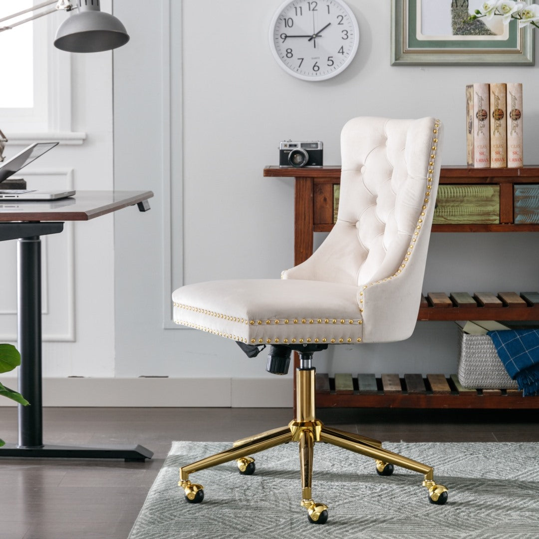 Velvet Home Office Chair- Beige V226-SW1823BG