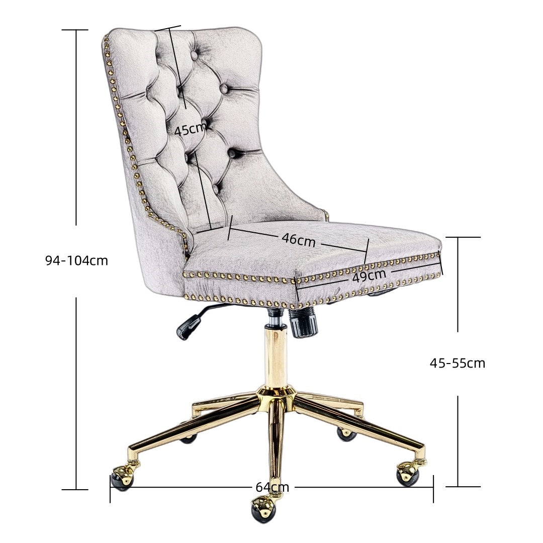 Velvet Home Office Chair- Grey V226-SW1823GY