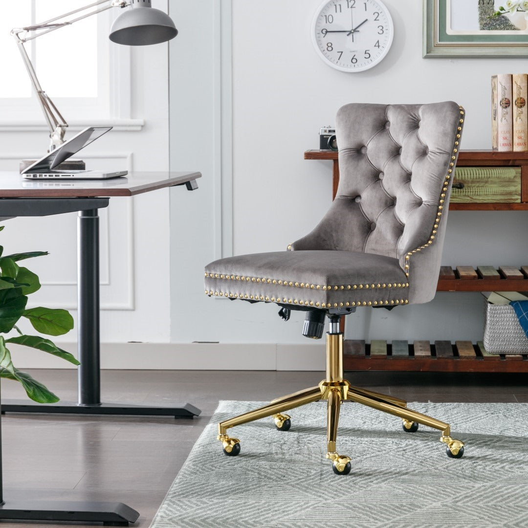 Velvet Home Office Chair- Grey V226-SW1823GY