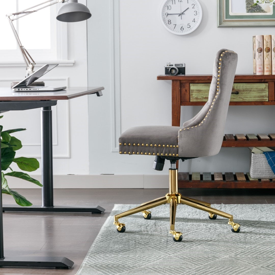 Velvet Home Office Chair- Grey V226-SW1823GY