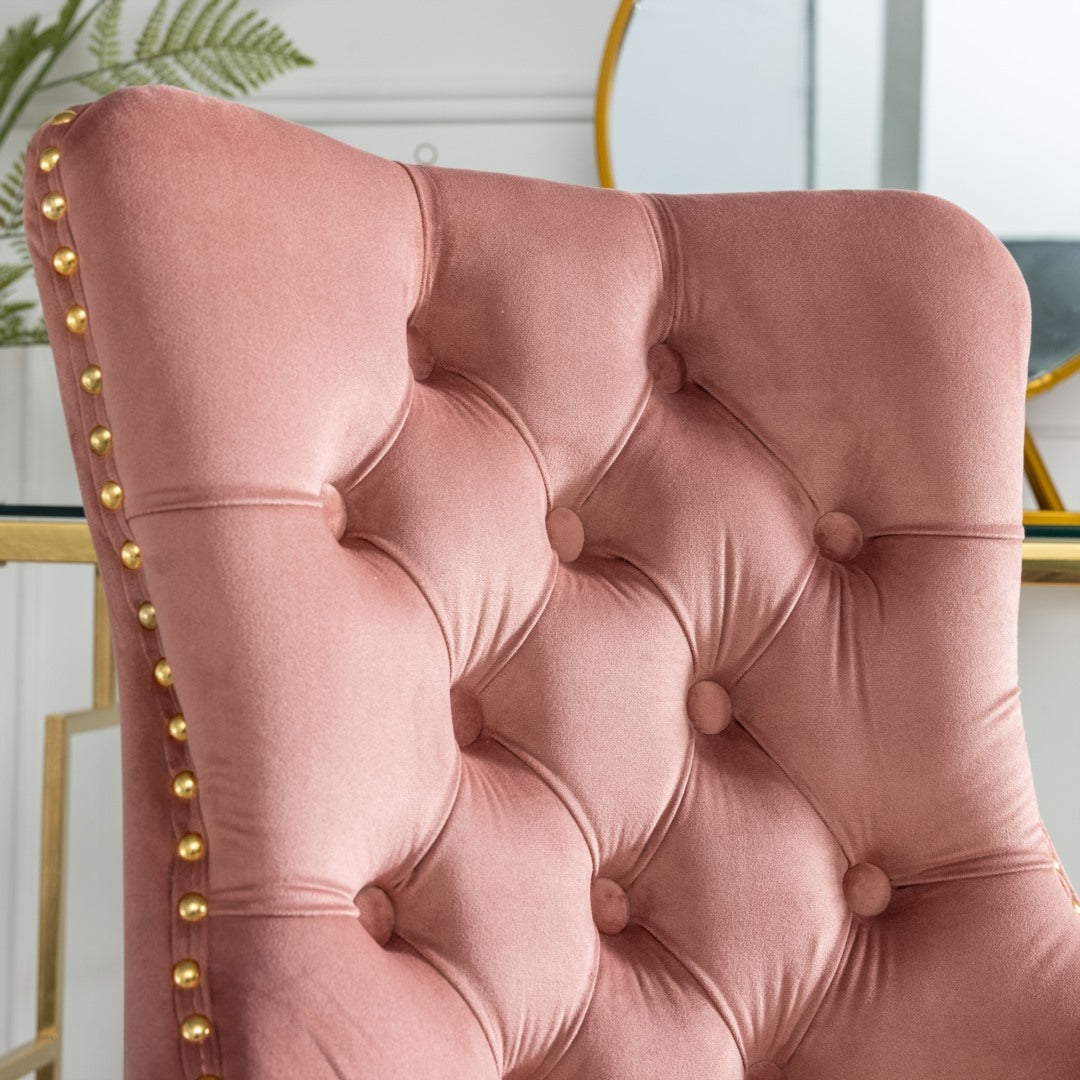 Velvet Home Office Chair- Pink V226-SW1823PK