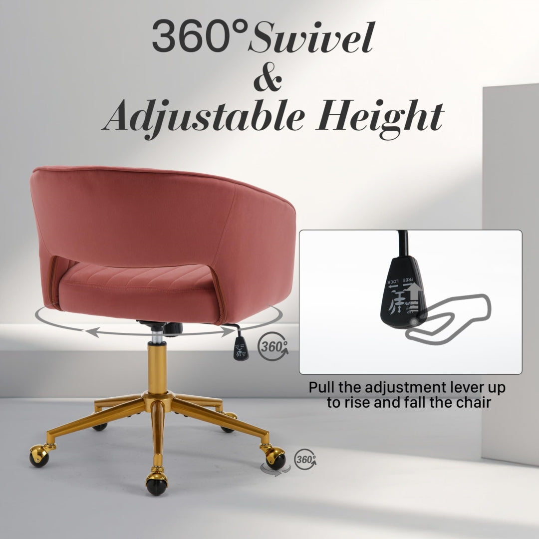 Velvet Home Office Chair- Rose V226-SW8848BR