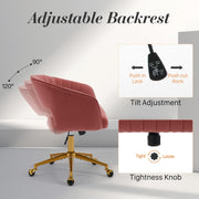 Velvet Home Office Chair- Rose V226-SW8848BR