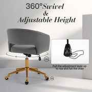 Velvet Home Office Chair- Grey V226-SW8848GY