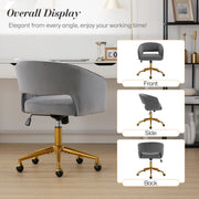 Velvet Home Office Chair- Grey V226-SW8848GY