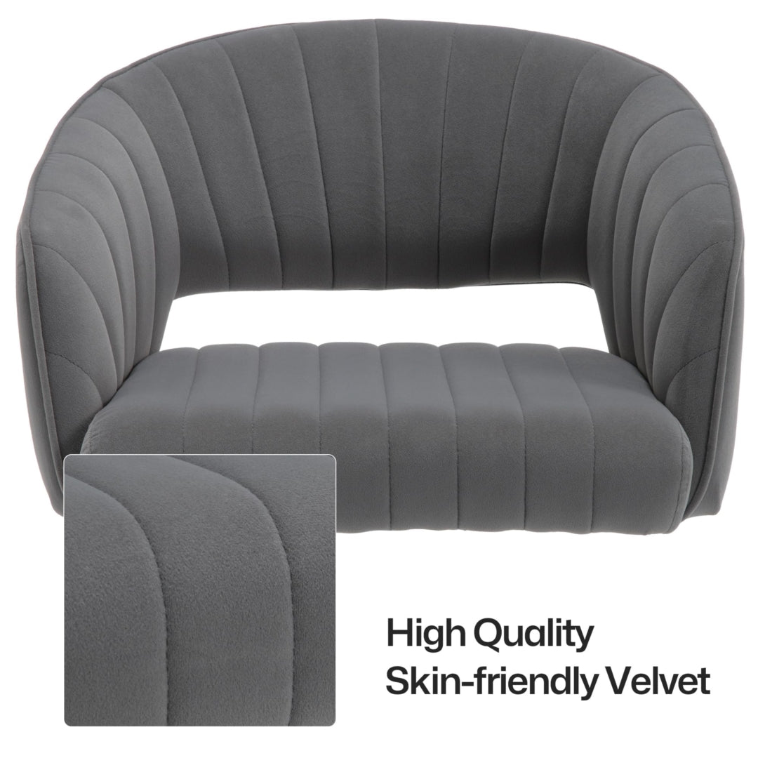 Velvet Home Office Chair- Grey V226-SW8848GY