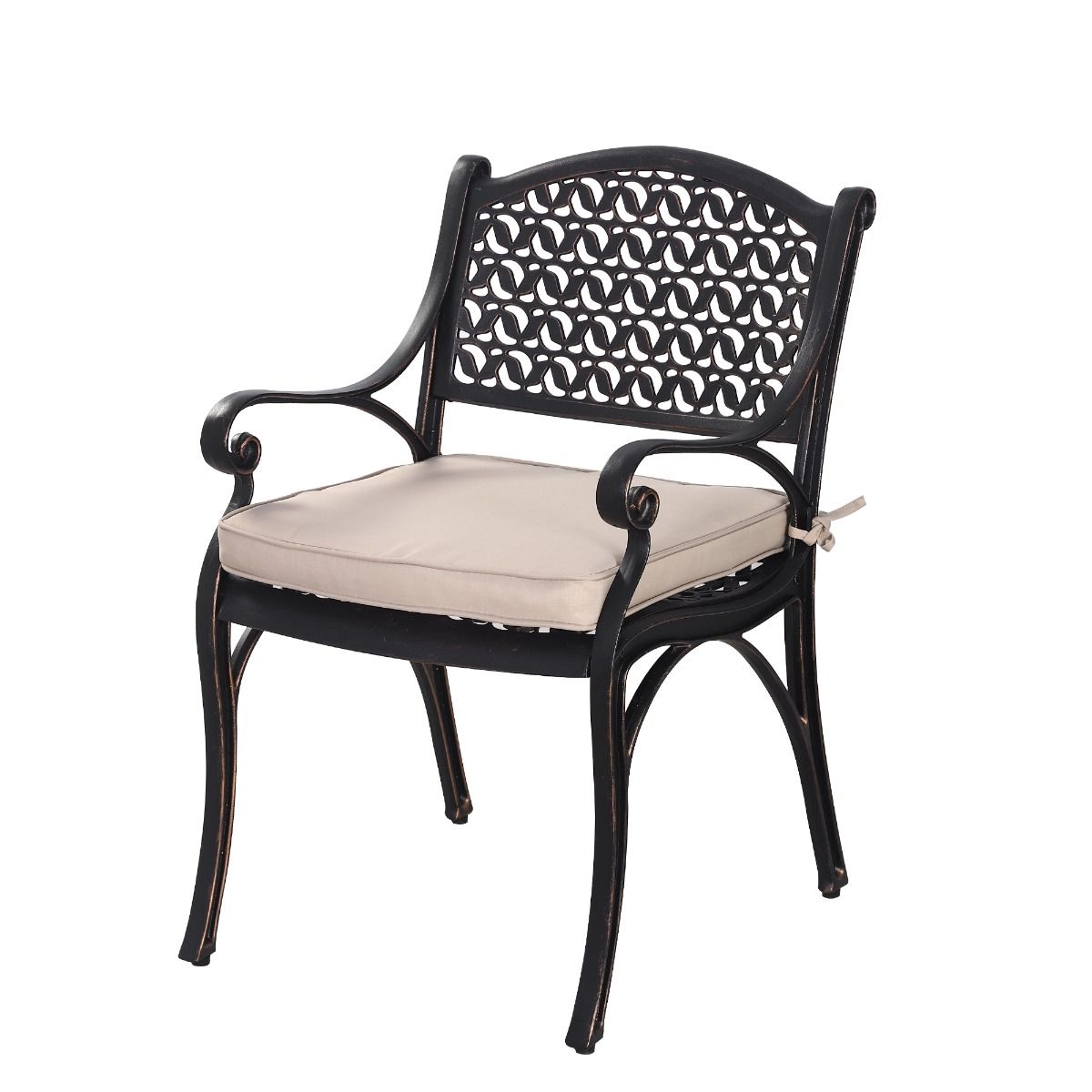 Cherise Cast Aluminium Chairs with Cushions (1 pair) V231-CAC-05 BRZ 1 PAIR