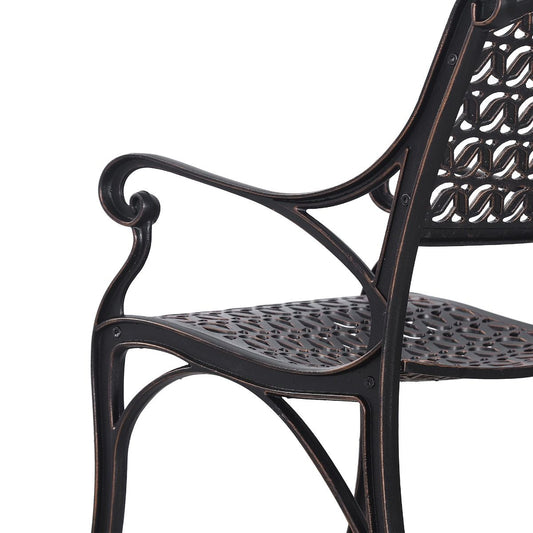 Cherise Cast Aluminium Chairs with Cushions (1 pair) V231-CAC-05 BRZ 1 PAIR