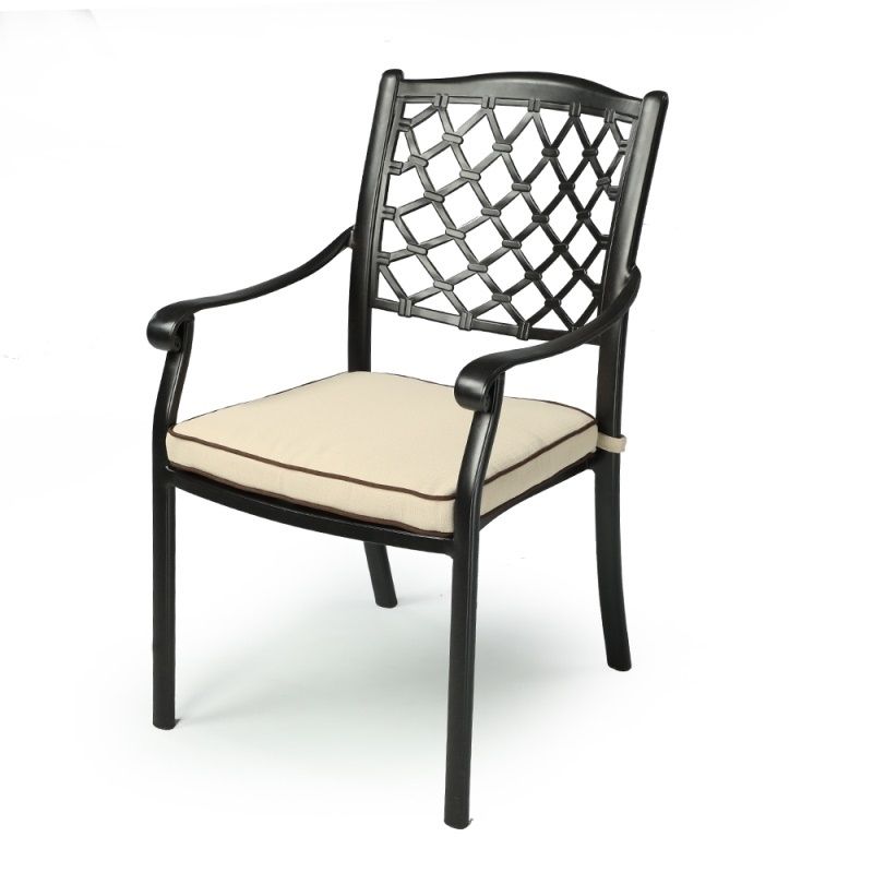 Fiji Metal Outdoor Dining chair with cushions (1 pair) V231-CAC-601 1 PAIR