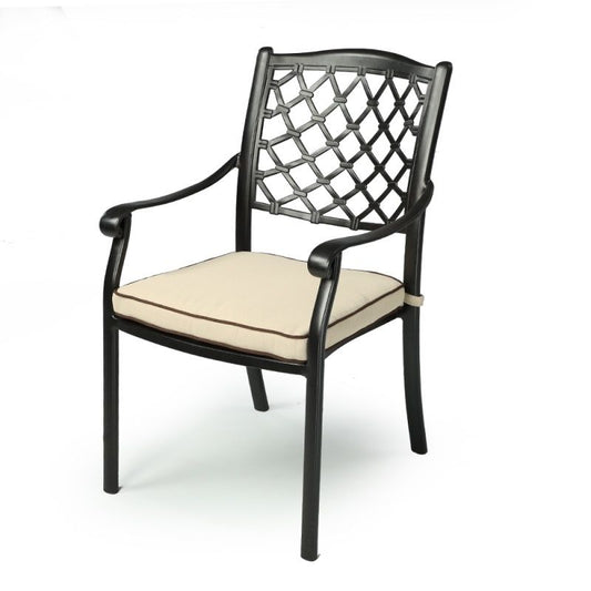 Fiji Metal Outdoor Dining chair with cushions (1 pair) V231-CAC-601 1 PAIR