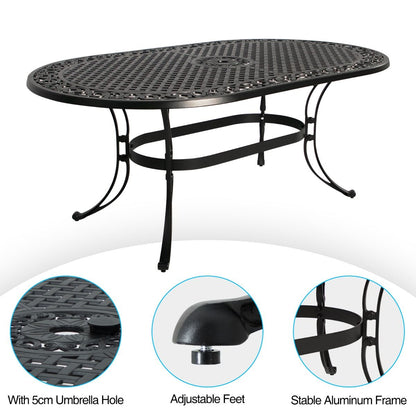 Fiji oval dining table V231-CAT-046 BLACK