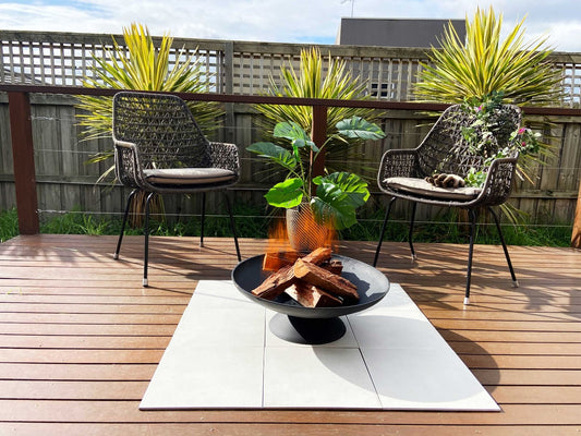Black Lassen Cast Iron Fire Pit V231-CHIM-F9-59