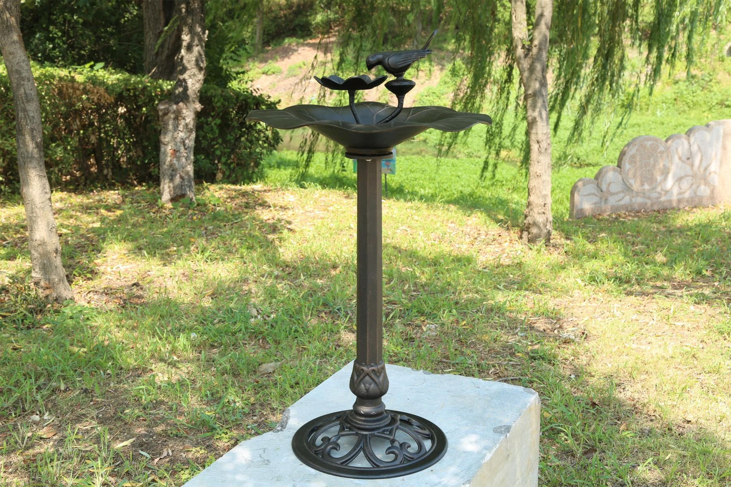 Lotus bird bath Bronze V231-CR-802-BRONZE