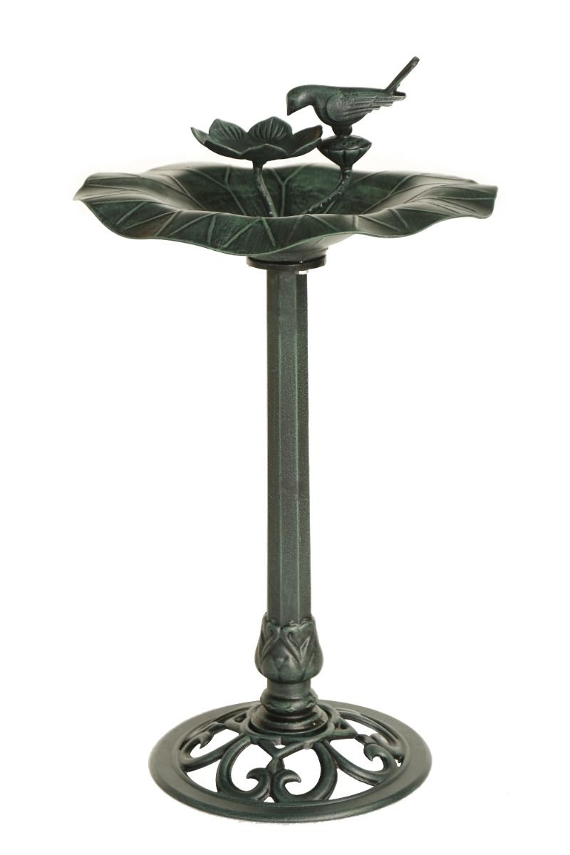 Lotus bird bath Dark Green V231-CR-802-DARK-GREEN