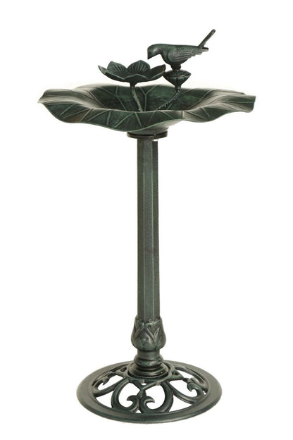 Lotus bird bath Dark Green V231-CR-802-DARK-GREEN