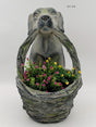 Dog with basket Planter V231-MP-061