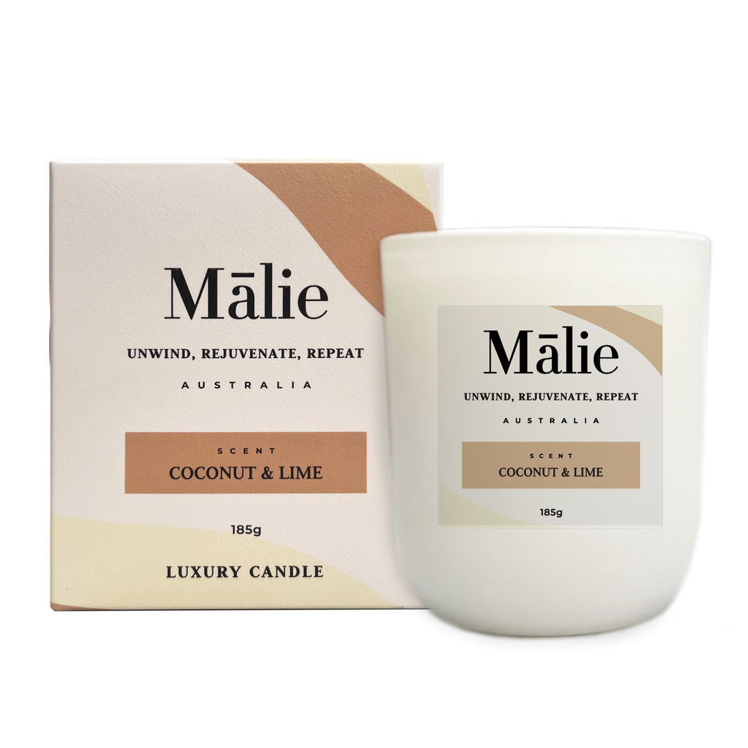 Coconut & Lime Luxury Soy Candle 185g - Malie V232-MA002