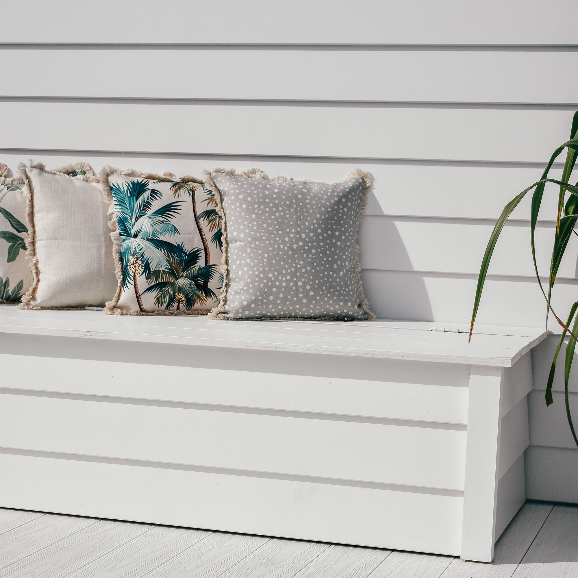 Cushion Cover-Coastal Fringe Natural-Palm Trees Natural-45cm x 45cm V236-EP12204302FNCT
