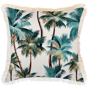 Cushion Cover-Coastal Fringe Natural-Palm Trees Natural-60cm x 60cm V236-EP12204303FNCT