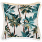 Cushion Cover-Coastal Fringe Natural-Palm Trees Natural-60cm x 60cm V236-EP12204303FNCT