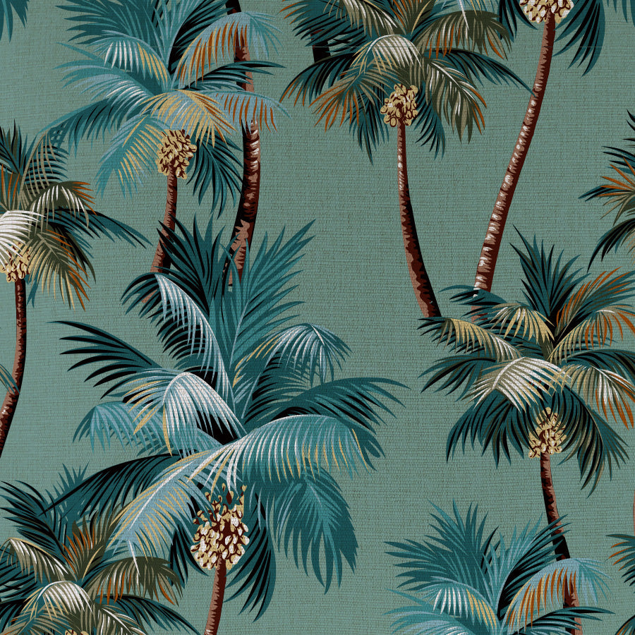 Cushion Cover-With Piping-Palm Trees Lagoon-60cm x 60cm V236-EP12204403WP