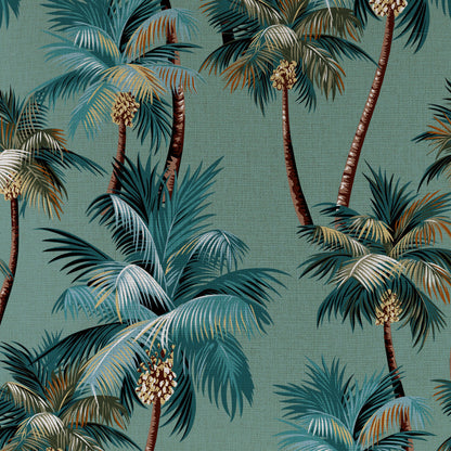 Cushion Cover-With Piping-Palm Trees Lagoon-60cm x 60cm V236-EP12204403WP