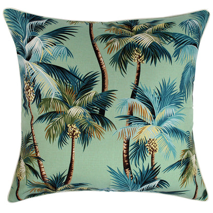 Cushion Cover-With Piping-Palm Trees Lagoon-60cm x 60cm V236-EP12204403WP