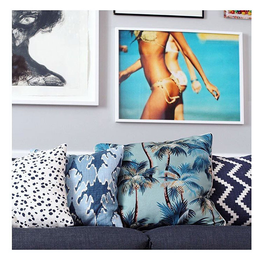 Cushion Cover-With Piping-Palm Trees Lagoon-60cm x 60cm V236-EP12204403WP