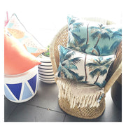 Cushion Cover-With Piping-Palm Trees Lagoon-60cm x 60cm V236-EP12204403WP