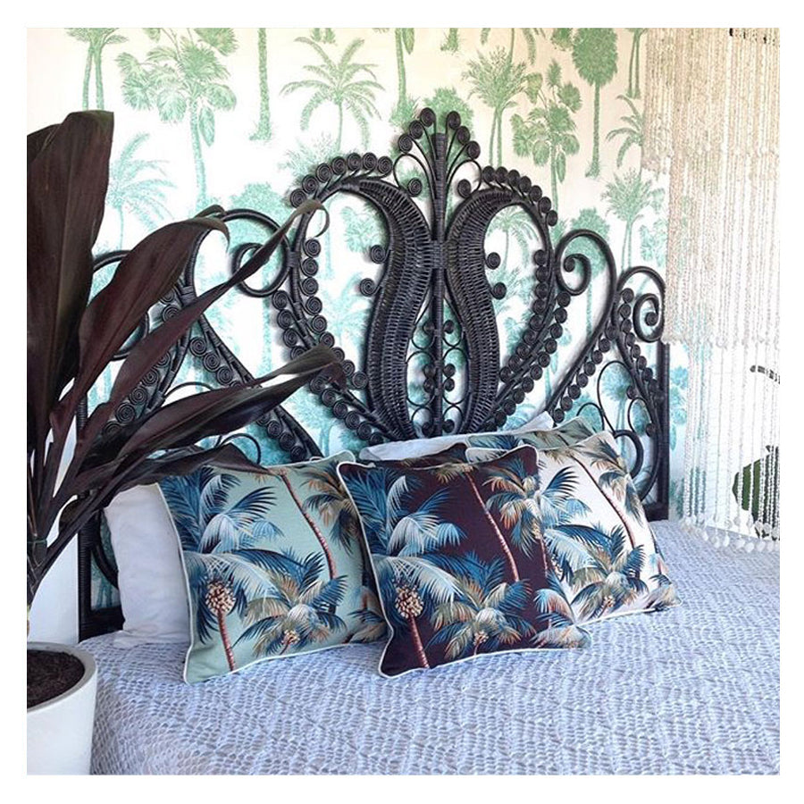 Cushion Cover-With Piping-Palm Trees Natural-45cm x 45cm V236-EP12204502WP