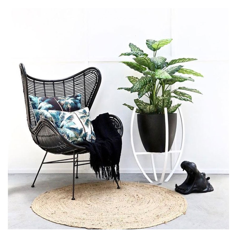 Cushion Cover-With Piping-Palm Trees Natural-45cm x 45cm V236-EP12204502WP