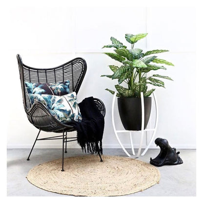 Cushion Cover-With Piping-Palm Trees Natural-45cm x 45cm V236-EP12204502WP