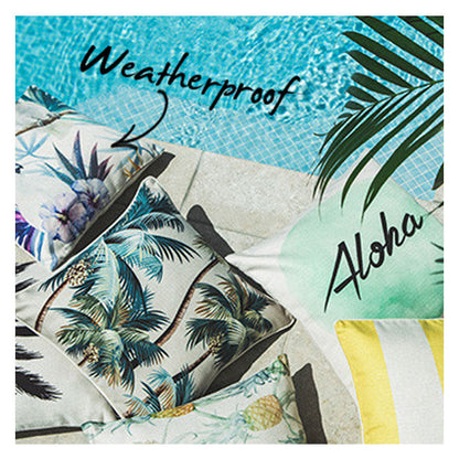 Cushion Cover-With Piping-Palm Trees Natural-45cm x 45cm V236-EP12204502WP