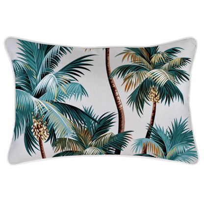 Cushion Cover-With Piping-Palm Trees White-35cm x 50cm V236-EP12204601WP