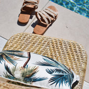 Cushion Cover-With Piping-Palm Trees White-35cm x 50cm V236-EP12204601WP