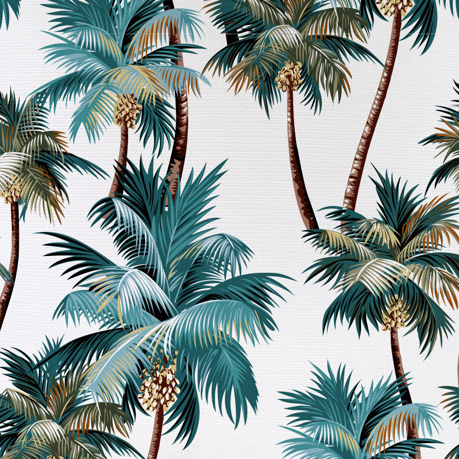Cushion Cover-With Piping-Palm Trees White-35cm x 50cm V236-EP12204601WP