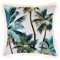 Cushion Cover-Coastal Fringe Natural-Palm Trees White-45cm x 45cm V236-EP12204602CF