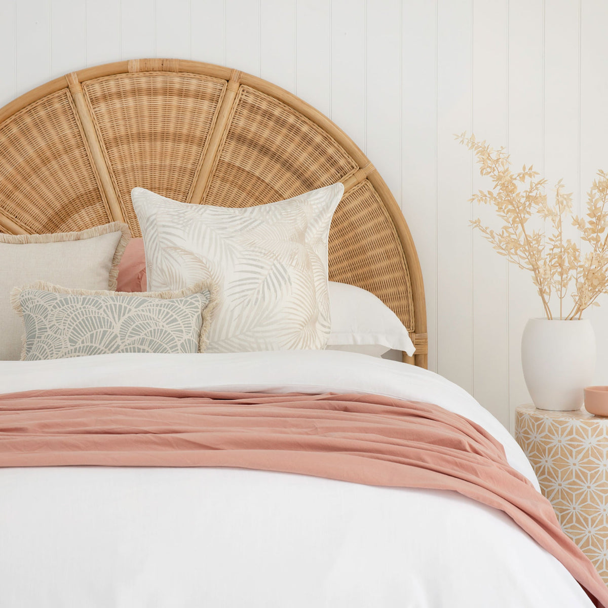Cushion Cover-Coastal Fringe Natural-Solid Natural-45cm x 45cm V236-EP12218002FNCT
