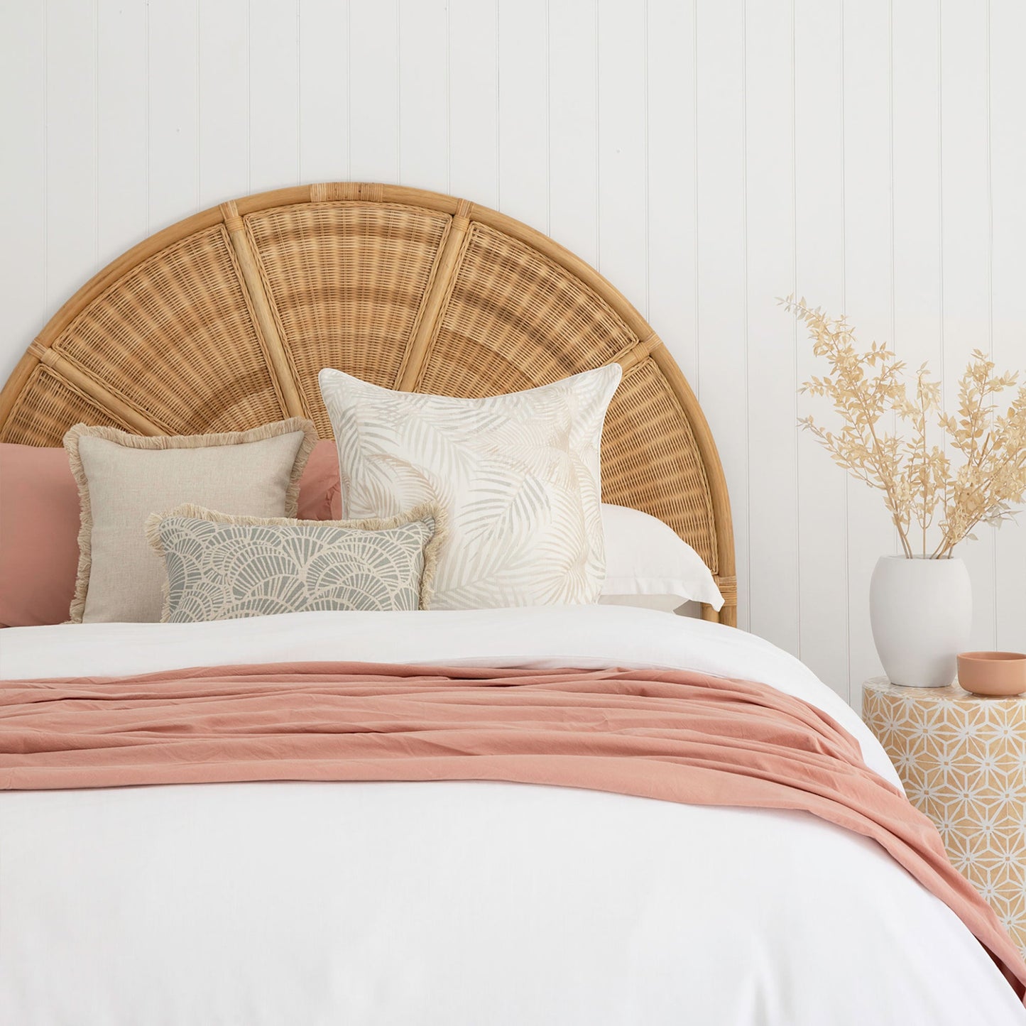 Cushion Cover-Coastal Fringe Natural-Solid Natural-45cm x 45cm V236-EP12218002FNCT