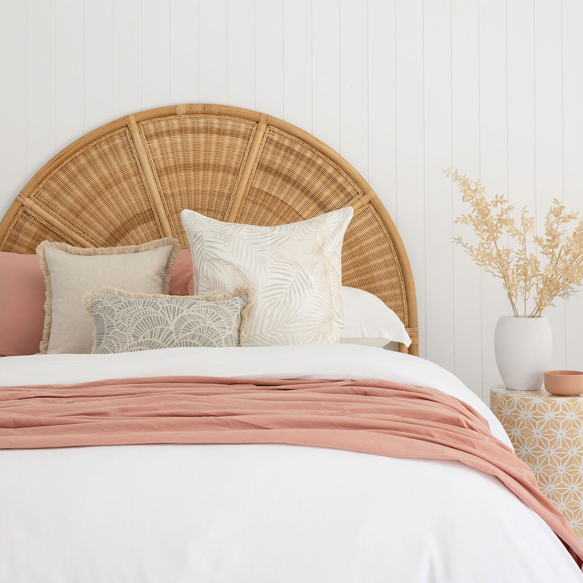 Cushion Cover-Coastal Fringe Natural-Solid Natural-45cm x 45cm V236-EP12218002FNCT