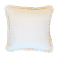 Cushion Cover-Coastal Fringe Natural-Solid Natural-45cm x 45cm V236-EP12218002FNCT
