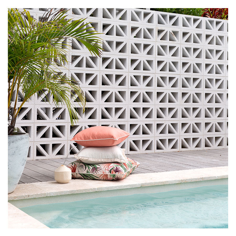 Cushion Cover-Coastal Fringe Natural-Solid Natural-45cm x 45cm V236-EP12218002FNCT