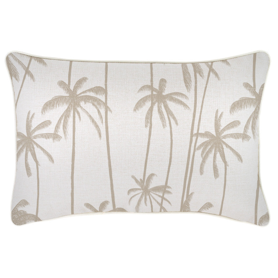 Cushion Cover-With Piping-Tall-Palms-Beige-35cm x 50cm V236-EP12227201WP