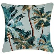 Cushion Cover-With Piping-Palm Trees Seafoam-45cm x 45cm V236-EP12229002WP