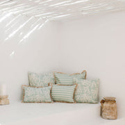 Cushion Cover-With Piping-Coastal Coral Seafoam-60cm x 60cm V236-EP12229803WP