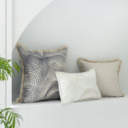 Cushion Cover-Coastal Fringe Natural-Seminyak Smoke-60cm x 60cm V236-EP13224503CF