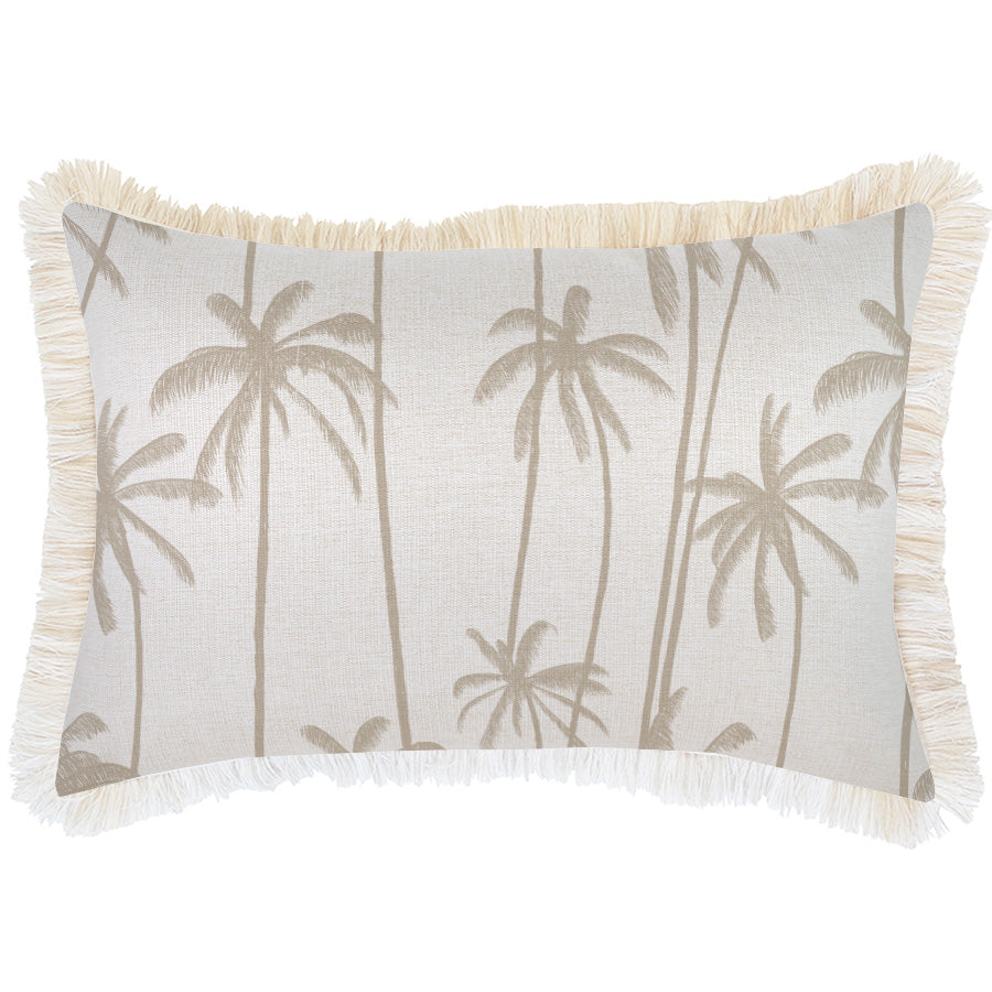 Cushion Cover-Coastal Fringe-Tall-Palms-Beige-35cm x 50cm V236-EP13227201CF