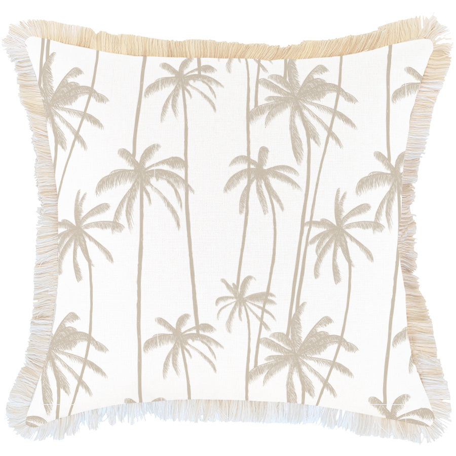 Cushion Cover-Coastal Fringe-Tall-Palms-Beige-60cm x 60cm V236-EP13227203CF